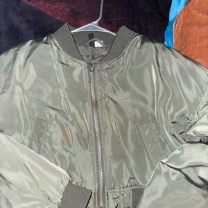 Olive Green Bomber Jacket